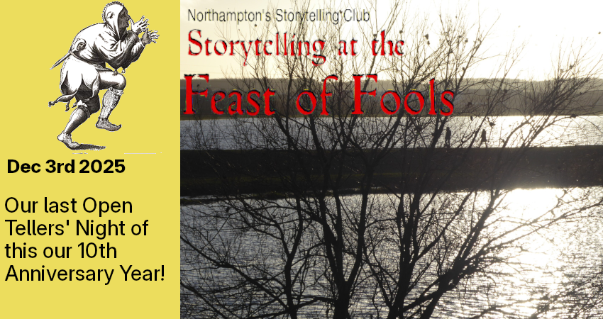 image of December scene with Feast of Fools logo and date and title of event